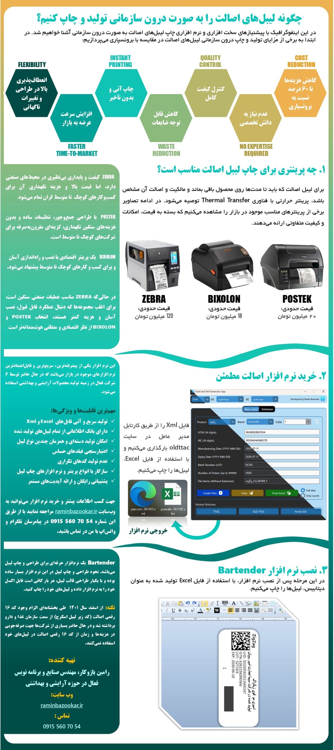چاپ لیبل اصالت به صورت درون سازمانی